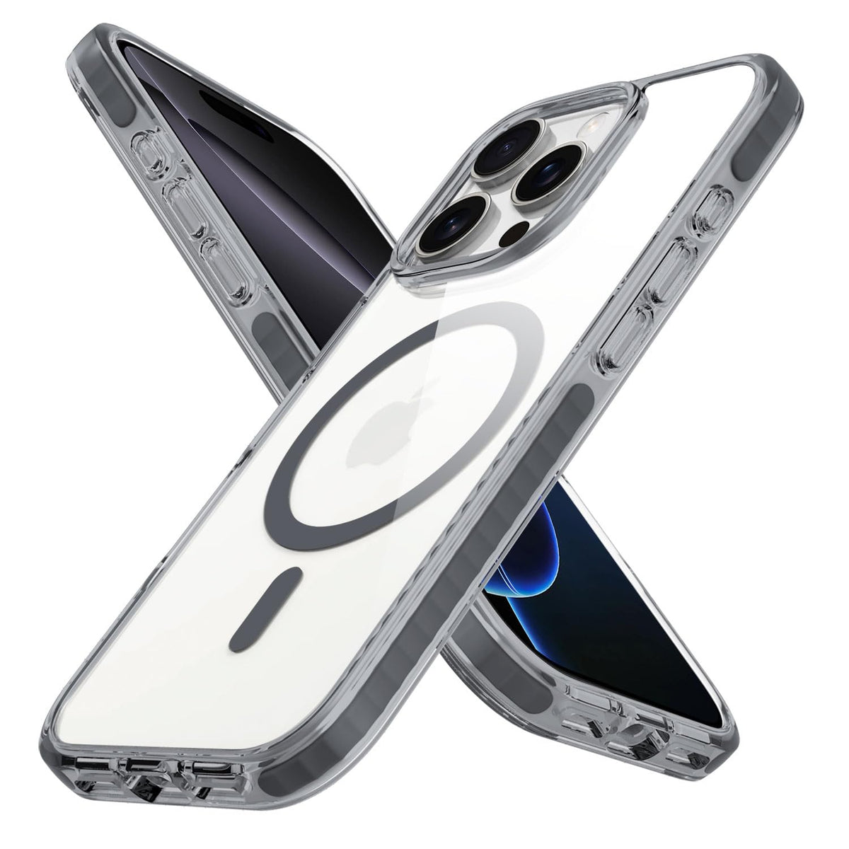 BELTRON Belt Case for iPhone 16 Pro Max, Slim Protective Transparent Case & Rotating Belt Clip Holster Combo (Compatible with MagSafe)