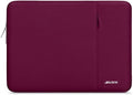 MOSISO Laptop Case 16 inch, 15-15.6 inch Laptop Sleeve Compatible with MacBook Pro 16 M4 M3 M2 M1, HP Acer Dell Lenovo ASUS Notebook, Polyester Vertical Computer Sleeve Bag with Pocket, Wine Red