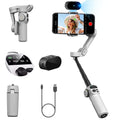 AOCHUAN Gimbal Stabilizer for Smartphone,NO APP Tracking,20CM Extension Rod,Face & Object Tracking stabilizer for iPhone & Android,3-Axis OLED Gimbal for Video Recording-AOCHUAN Smart X2AI Black