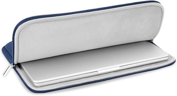 RAINYEAR 13 Inch Laptop Sleeve Compatible with 13.3" MacBook Air/Pro M1 M2 M3 M4 A3240 A3113 A2681 A2337 A1932 A2179 A2338 A1706 A1708 Carrying Protective Cover Soft Case (Navy Blue,Upgraded Version)