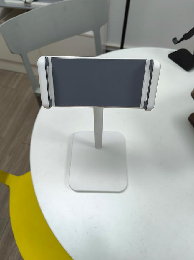 tounee Portable Monitor & Tablet Holder Stand, 4.4lb (2kg) Holding Strength, Height Adjustable Up to 18.11", Ideal for 4.7"-16" Devices (15.6" Portable Monitors, iPad, iPhone, Kindle)-White