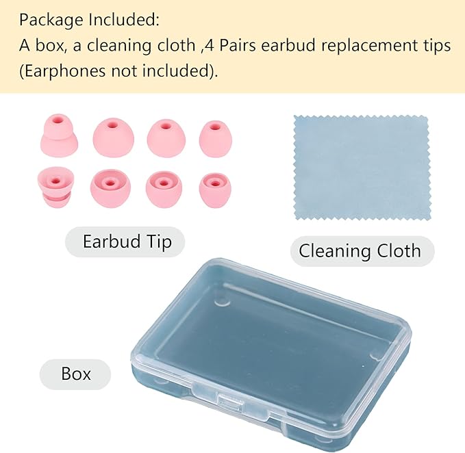 Replacement Earbud Tips Silicone Ear Tips Compatible with Powerbeats Pro Beats Wireless Earphone Headphone Earbud Rubber Tips Earbud Covers 4 Pairs