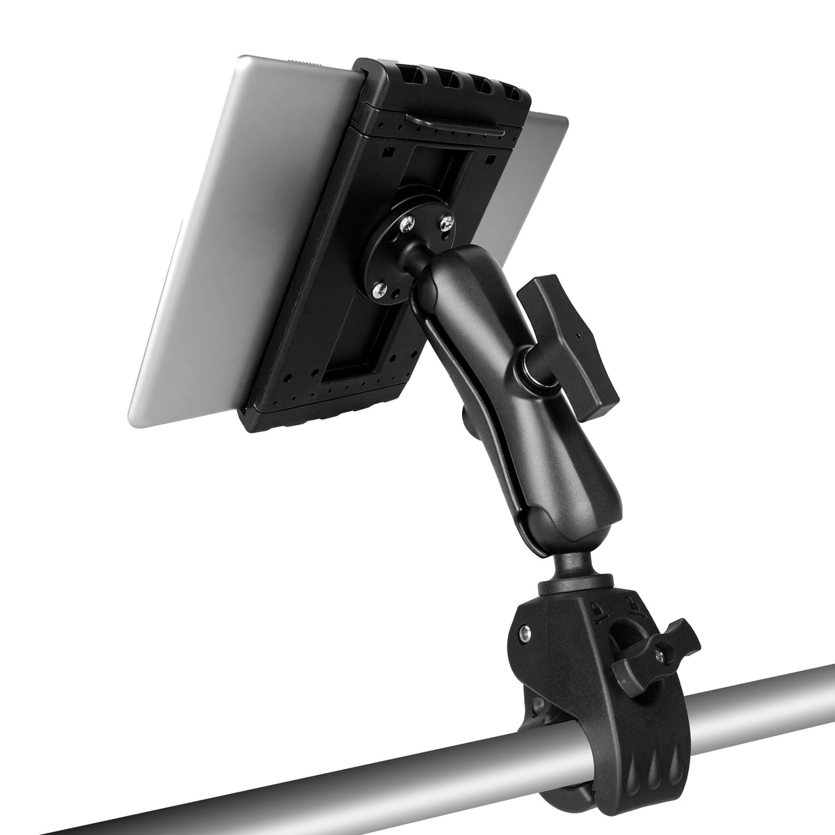 Velpaw Heavy Duty Tablet Mount,1.5" Ball Aluminum Drill Base Tablet Holder, Compatible with 7.5''-13'' Tablets/iPad, Industrial iPad Holder for Wall, Truck, Warehouse,Dashboard,Boat