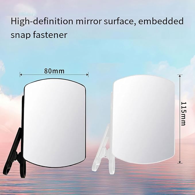 Mirror Effect Lens - Capture Stunning Reflections Instantly,Camera Mirror Reflection Clip for Back Camera Recording, Adjustable Hd Glass Phone Shooting Reflection Mirror (2pcs Black)