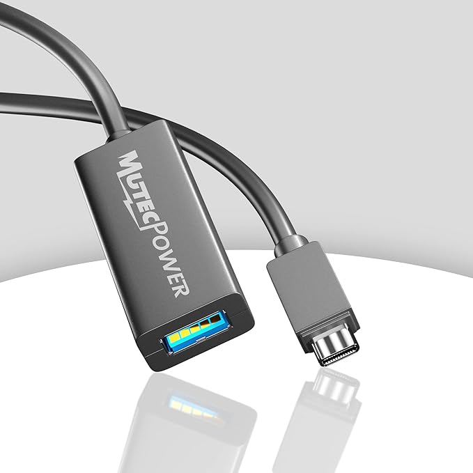 32ft USB C to USB A adapter cable OTG USB 3.0 type C male to Active USB type A female With extension chipset signal repeater - 32 Foot 10m- compatible with Macbook Apple Samsung Galaxy Dell