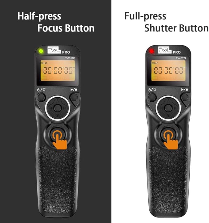 Pixel TW-283 E3 Wireless Shutter Release Remote Control Compatible for Canon Eos R6 R8 RP XT XTi XS XSi T1i T2i T3 T3i T4i T5 T5i T6i T7i T8i 1300D 1100D 1000D 550D 500D 450D 400D 350D 300D 90D
