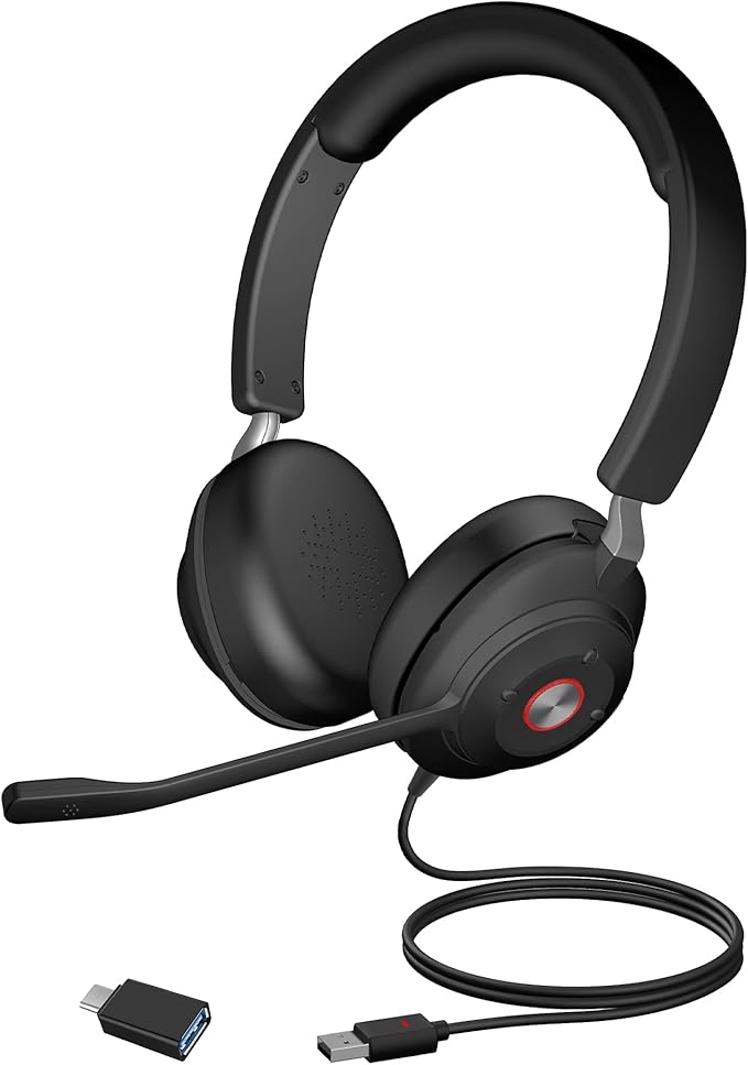 CA Essential USB Headset (HS-2000) – Professional Headset for Calls & Music, All-Day Comfort, Integrated Ear Cup Controls, Optimized for UC Platforms