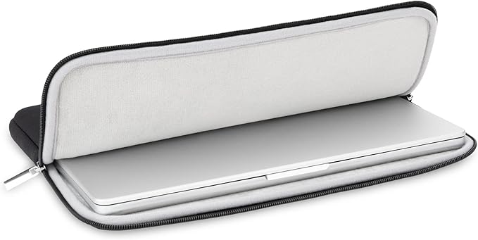 RAINYEAR 13 Inch Laptop Sleeve Compatible with 13.3" MacBook Air/Pro M1 M2 M3 M4 A3240 A3113 A2681 A2337 A1932 A2179 A2338 A1706 A1708 Carrying Bag Protective Cover Soft Case (Black, Upgraded Version)