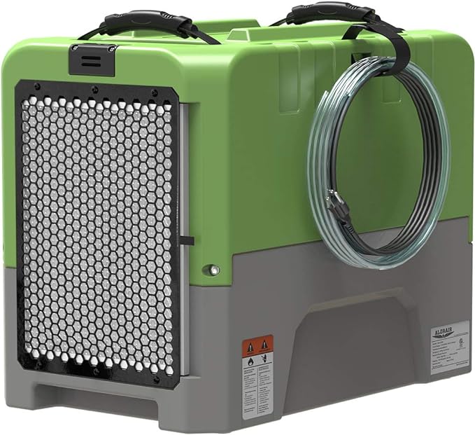 ALORAIR 180PPD LGR Commercial Dehumidifier with Pump for Basement Warehouse & Job Sites, Large Space Crawl Space Dehumidifier for Efficient Water Damage Restoration,5 Years Limited Warranty, Green