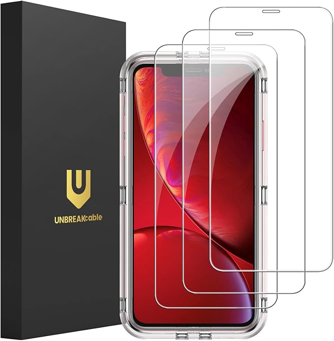 UNBREAKcable 3-Pack Screen Protector for iPhone 11 Pro/X/XS,Tempered Glass