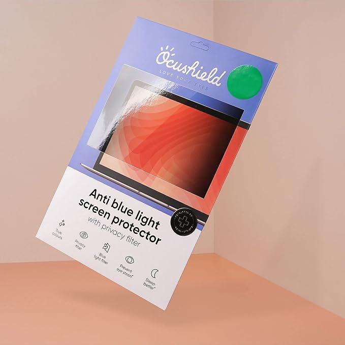 Ocushield 21” (16:10) Premium Anti Blue Light Screen Protector with Privacy Filter for Laptops and Computer Monitors - Anti-Glare - Easy Install - Anti-Fatigue