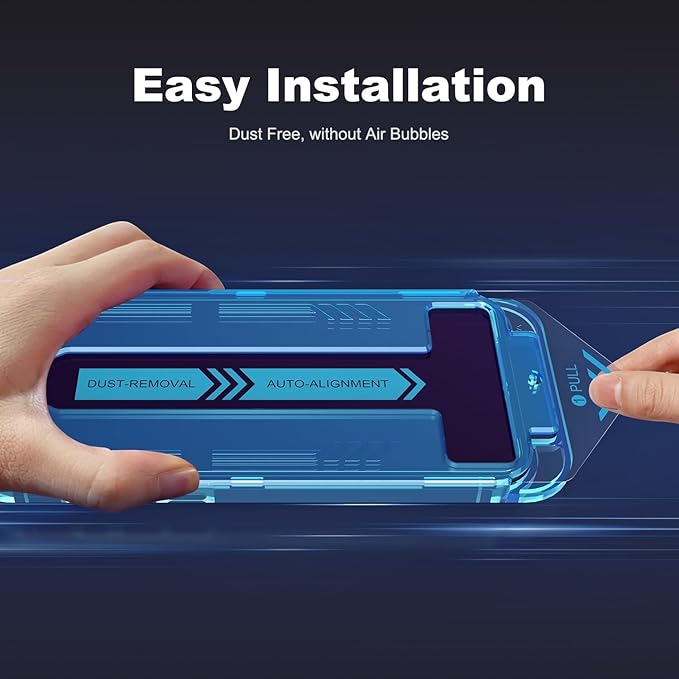 EGKimBa for iPhone 16 Privacy Screen Protector, Gradient Color, Bubble Free, Easy Installation, Auto Dust-Elimination, Anti Blue Light