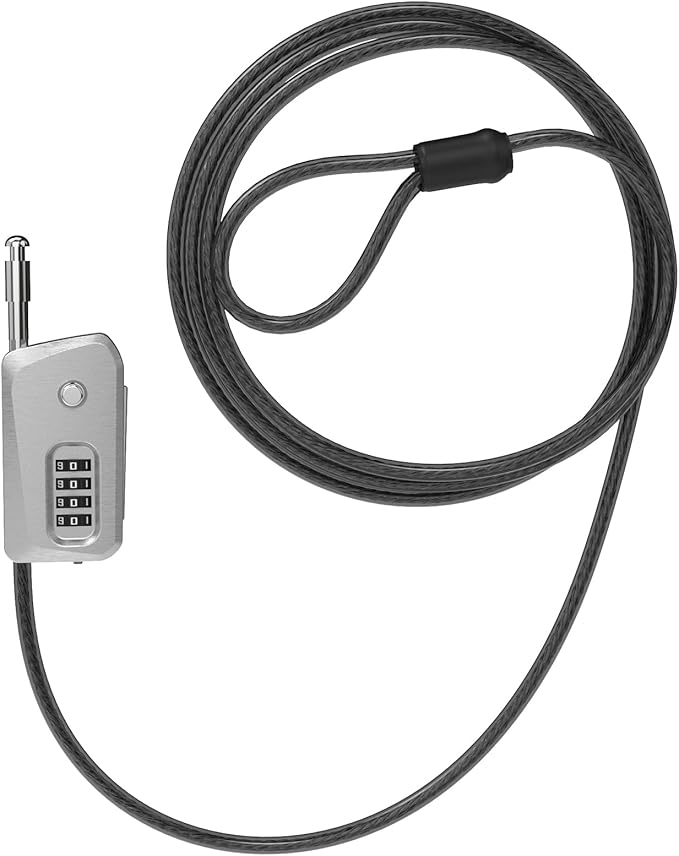 UP Security 6ft Python Cable Lock for Bike, Bicycle, Trail Camera Locking, 4 Digit Combination Lock Outdoor Use, Heavy Duty Anti Theft, Long Security Cable Wire Candado for Trail Cam, eBike, Kayak
