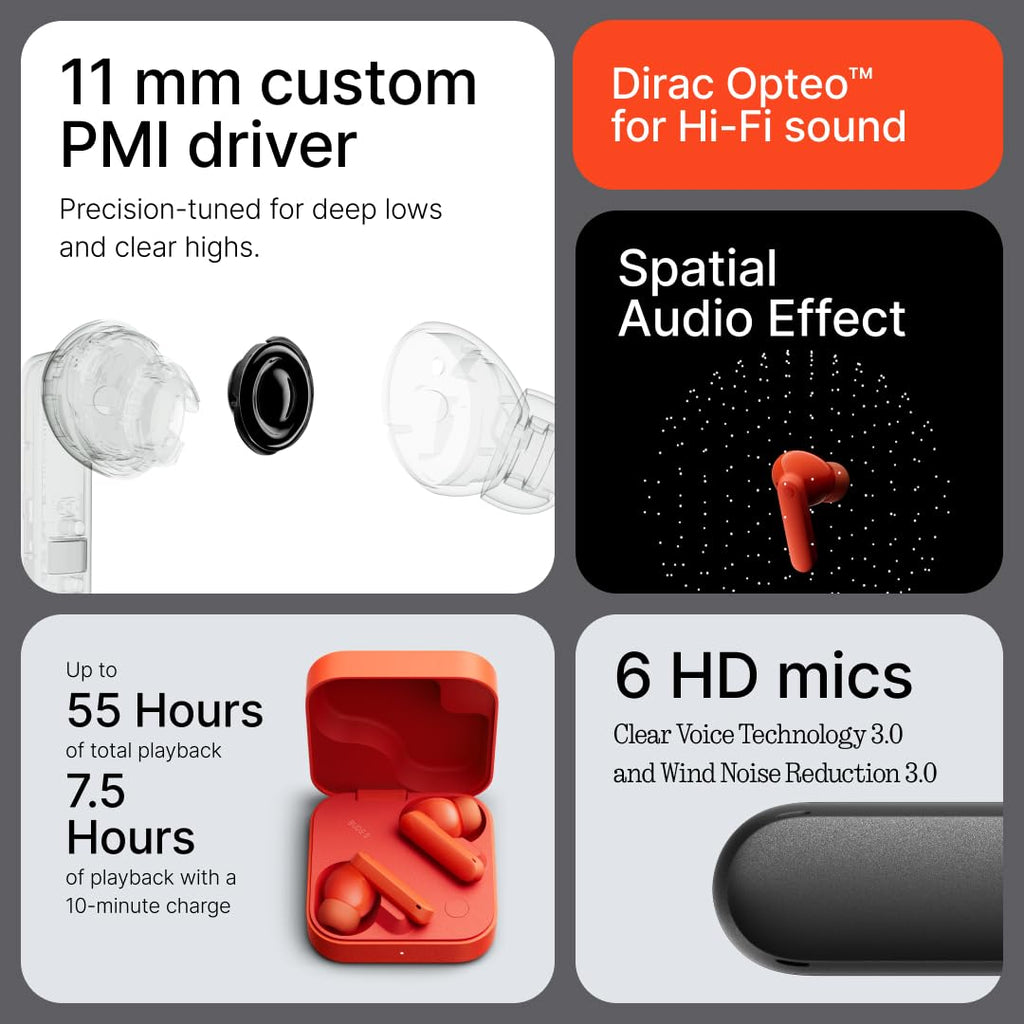 CMF By Nothing Buds 2 48dB Hybrid ANC True Wireless Earbuds, Strong and Comfort Noise Cancelling, Ultra Bass and Dirac Sound, in-Ear Detection, 55H Playtime, 6ENC Mics, Bluetooth 5.4Light Green