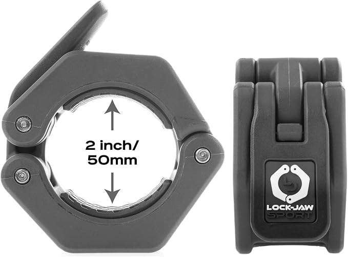 Lock-Jaw Sport Olympic Barbell Collar - Quick Release Barbell Clamp (Purple)