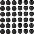36 Pieces Large Earbud Tips Soft and Comfortable Silicone Earbud Tips Ear Bud Replacement Pieces Silicone Fit Most in-Ear Headphones，Inner Hole 3.8mm -5.5mm，Large Black Earbuds Silicone Tips