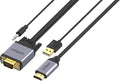 VGA to HDMI Cable. VGA Male to HDMI Male Converter with 3.5mm Audio Jack for TV Stick, Raspberry Pi, Laptop, Monitor, PC, Tablet, Digital Camera, Etc (5 m)