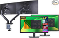 Dell 24" FHD VA (1920x1080) 60Hz Flicker Free Monitor, Anti-Glare Display, 1 x DisplayPort, 1 x VGA, VESA Mount (100x100mm), Home & Business, Black (2025) & ErgoFlexy Dual Monitor Mount(2Pack)