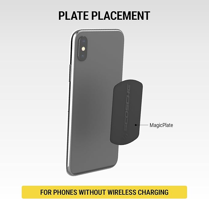 Scosche MAGRKSRI MagicMount Replacement Metal Plate Kit for Phone, Metal Plates for Magnetic Mount Cell Phone Holder for Car, Universal with All Devices and Phone Case, Silver