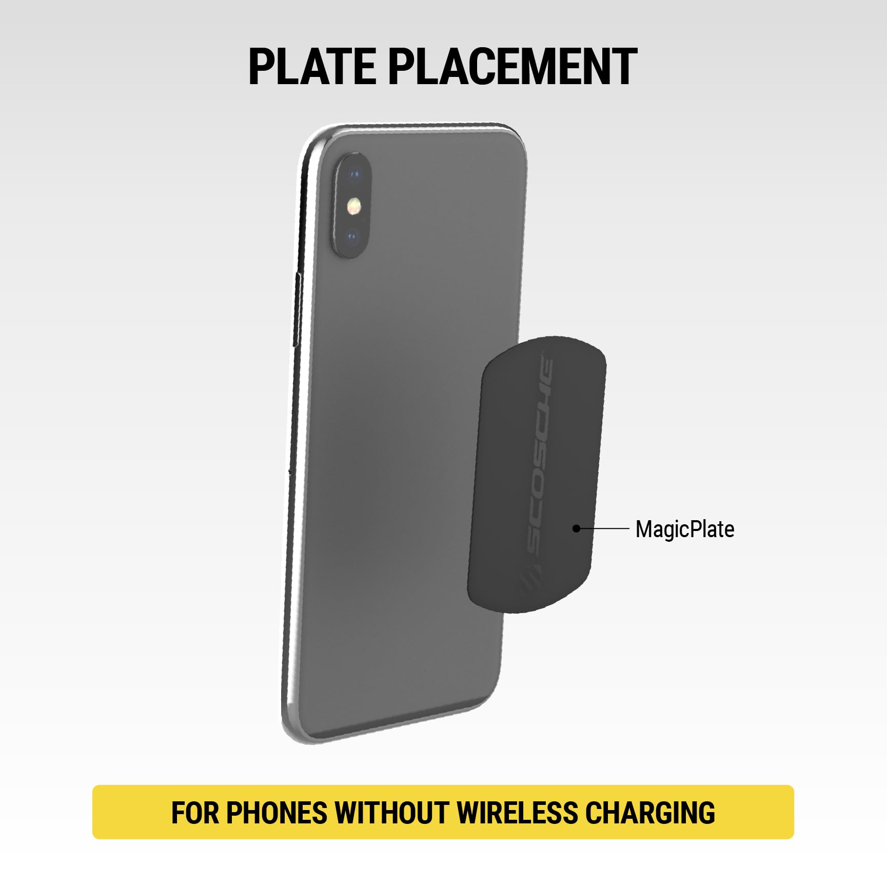 Scosche MPLT54T-2PKBP0 MagicMount Replacement Plate Kit for Magnetic Car Phone Mount Holder, Metal Plates w/Extra Strength Hold for Smartphone, Tablet, Magnet Cell Phone Stand & Phone Case, Pack of 2