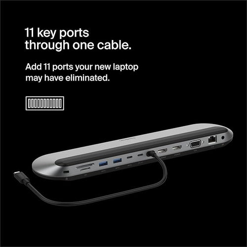 Belkin USB-C Multiport Adapter, Space Gray