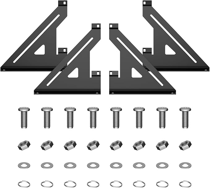 2 Amp Amplifier Rack, Audio Rack, Rack Mount Amplifier for Droppin HZ Car Audio, Steel, Black Powder Coated, Bracket Mount, 24 Watts, Audio Equipment Rack