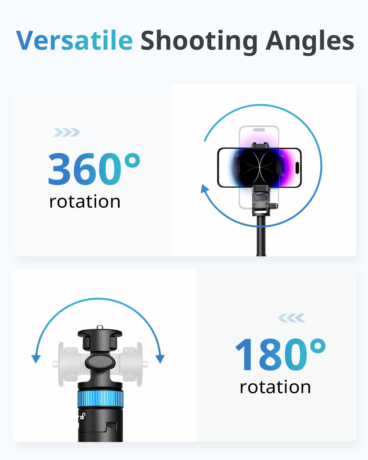 UBeesize 72" Phone Tripod - Tripod for iPhone & Selfie Stick with Phone Holder & Remote - Upgraded, Stable & Portable Stand for iPhone 17/16/15/14, Android, Cameras & Action Cams