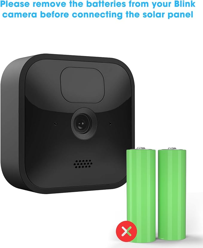 5W Solar Panel Charger Compatible with Blink Outdoor/Outdoor(3rd Gen)/XT XT2 Camera, Solar Panel for Blink Camera, 13.1ft Charging Cable & Rubber Plug, IP65 Weatherproof with Secure Wall Mount, 2 Pack