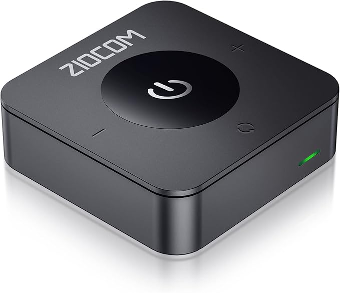 ZIOCOM Bluetooth Transmitter for TV, Wireless Bluetooth Adapter for TV/PC/Speaker/Home Stereo (Optical, 3.5mm Aux, RCA), Pairs 2 Devices Simultaneously