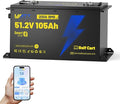 WattCycle 48V 105Ah Golf Cart Batteries, 48V Lithium Battery 250A BMS with 15A Charger, IP65 Waterproof Marine Batteries, LiFePO4 Battery 15000+ Deep Cycles, Built-in Bluetooth, Perfect for RV, Solar