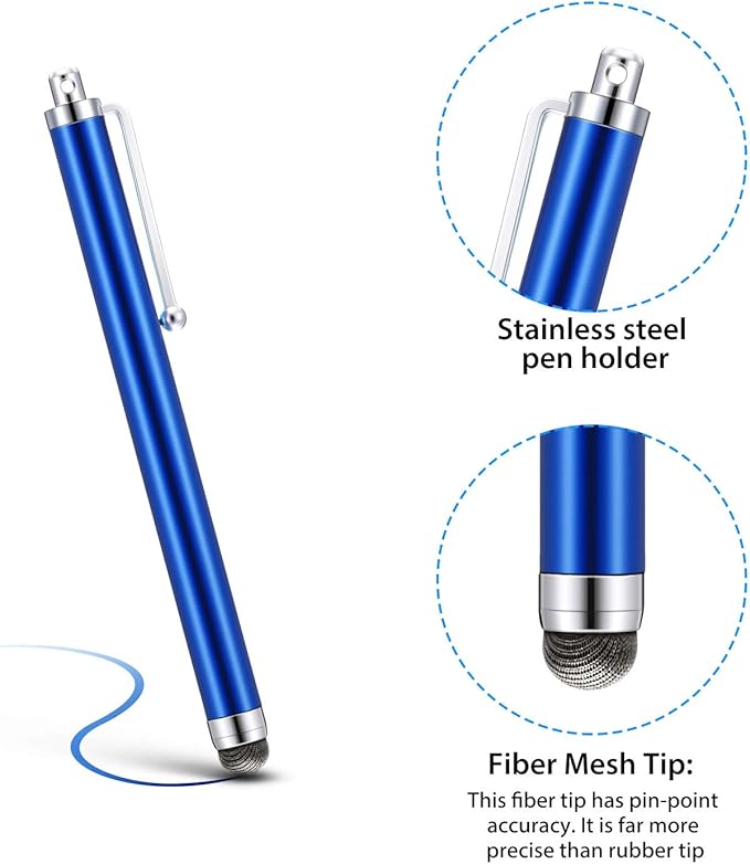 Outus 36 Pieces Stylus Pens Fiber Tip Series Capacitive Stylus Pens for Universal Touch Screen Devices Compatible with iPhone, iPad, Tablet (12 Colors)