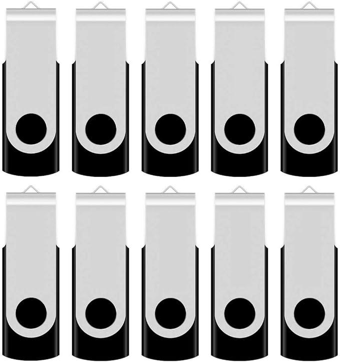 Aiibe Wholesale Bulk Flash Drives 8GB 8G USB Flash Drive 50 Pack 8GB USB 2.0 Thumb Drives, Black