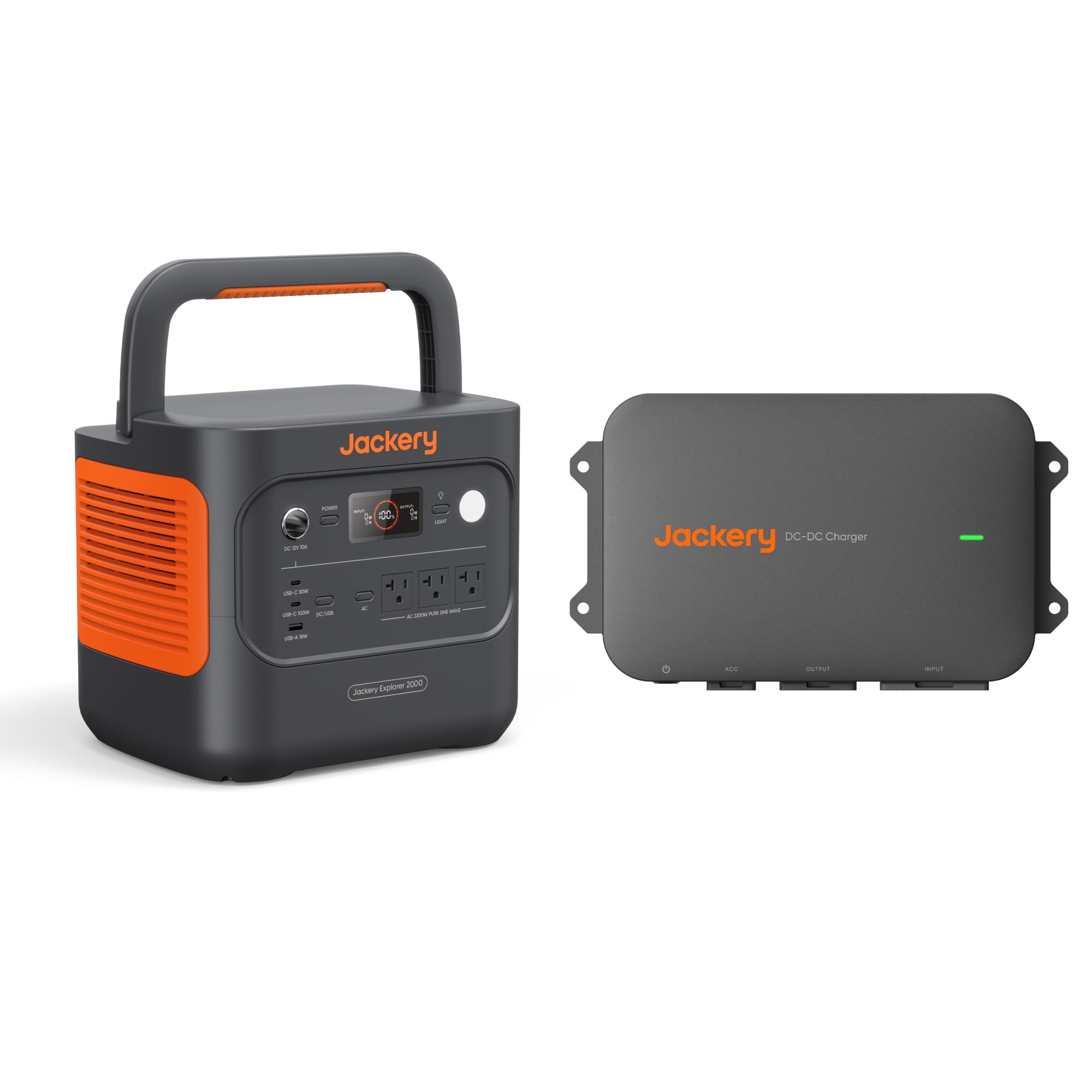 Jackery Solar Generator 2000 v2 with DC-DC Alternator Charger, 2042Wh/2200W LiFePo4 Portable Power Station, 20ms UPS Home Backup, USB-C PD 100W Fast Charging for Power Outages, Emergencies, Camping