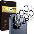 Camera Lens Protector for iPhone 15 Pro 6.1" ＆ iPhone 15 Pro Max 6.7",9H Tempered Glass，Ultra HD, Scratch Resistance Easy to Install，Case Friendly，[Does not Affect Night Shots] 3-Pack