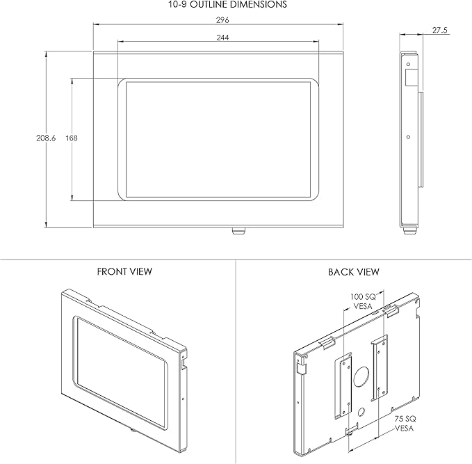 TABcare Locking Security Metal Case for Apple iPad Air 4 5 10.9" Tablet for Kiosk, POS, Store, Show Display (White, iPad Air 4/5 10.9)