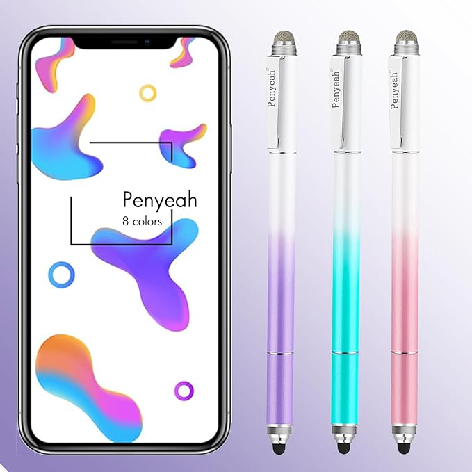 Penyeah Capacitive Stylus Pen (4 in 1),Universal Touch Screens Stylus Pen for iPad/Pro/iPhone/Android Phone/Samsung/Fire/Tablets and All Capacitive Touch Screens-Dream Blue