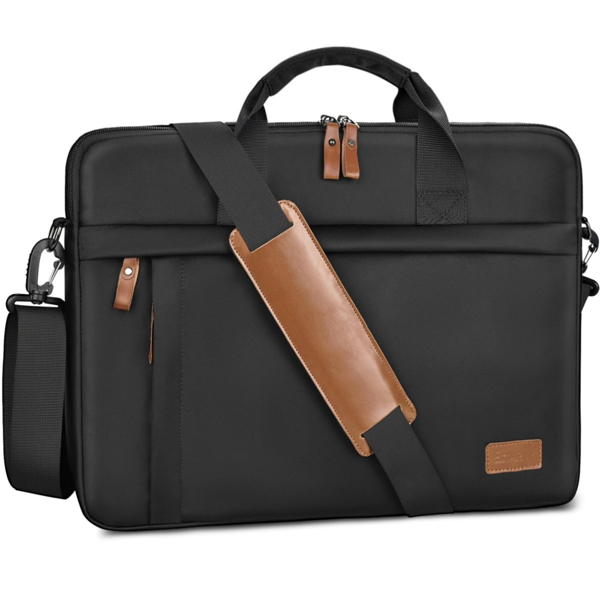 ESTARER Laptop Bag 17-17.3 Inch, Protactive Computer Bag Men, Water-resistant Canvas Laptop Case Slim Laptop Sleeve Fits Dell XPS/HP Pavilion/Ideapad/Acer/HP Omen/LG Gram, Dark Grey
