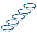 TRUECABLE Cat6 Component Rated Patch Cable, Unshielded (U/UTP), 10ft, Blue, 28AWG Solid Copper, Snagless 10G High-Speed Ethernet Cable, PoE++ 4PPoE 100W, UL Listed, RoHS-3, 5 Pack