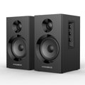 Probox Powered Bookshelf Speakers HiFi Computer Gaming Monitors with Bluetooth 5.3 & 24-Bit USB DAC Stereo Speaker PC Speakers 3.5" Woofer,1" Silk Dome Tweeter, Adjustable Bass/Treble BT16-Black