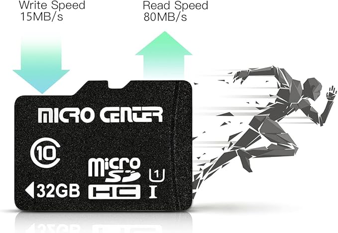 Micro Center 32GB Class 10 MicroSDHC Flash Memory Card 10 Pack with Adapter for Mobile Device Storage Phone, Tablet, Drone & Full HD Video Recording - 80MB/s UHS-I, C10, U1 (10 Pack)