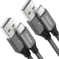 etguuds 6ft USB A to USB C Cable 3A Fast Charging, 2-Pack USB A to USB Type C Charger Cord for iPhone 16 15 Pro/Pro Max/Plus, for Samsung Galaxy S24 S23 S22 S21 S20 S10 A55 A54 Flip Note, Moto, Gray