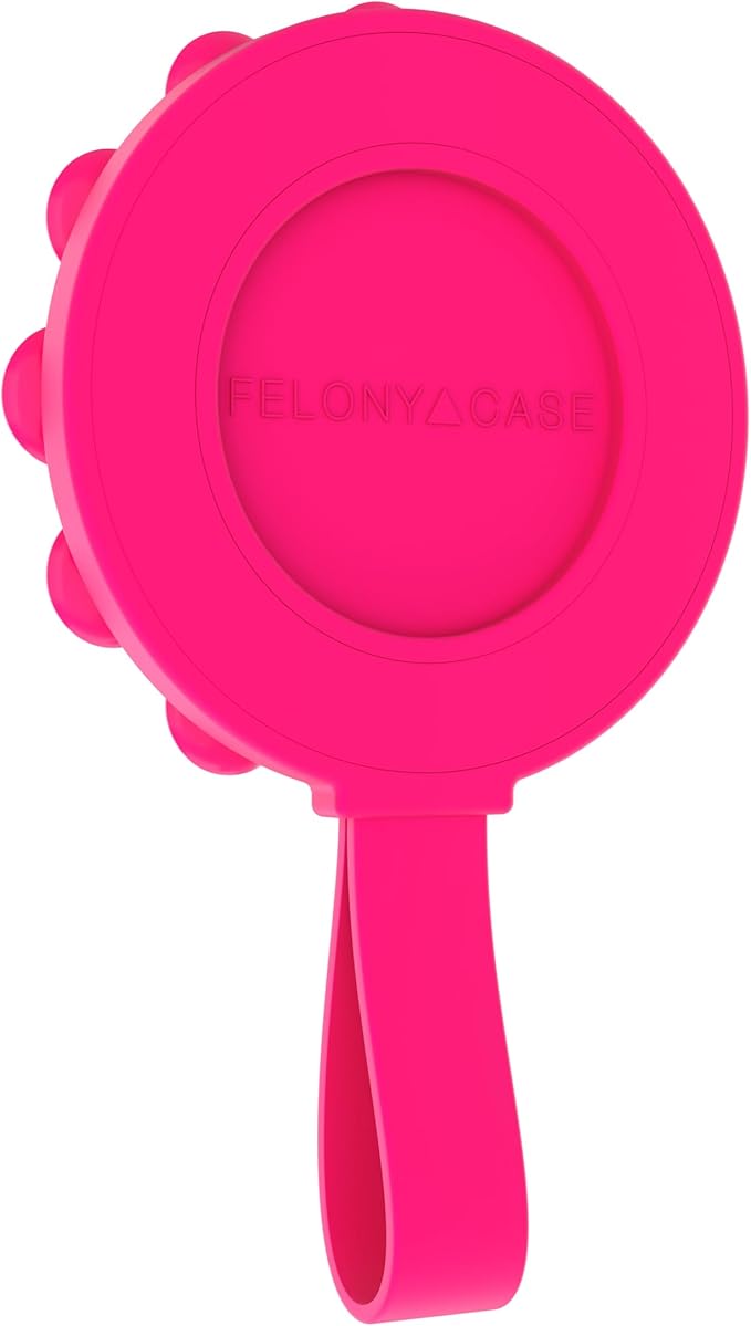 FELONY CASE - Neon Pink Magnetic Suction Cup Phone Mount and Grip – Strong Silicone Holder for Hands-Free Convenience, Compatible with MagSafe Cases and iPhone 16, 15, 14, 13, 12