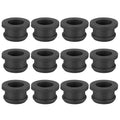 PATIKIL 12mm / 1/2 Inch Drill Hole,3/8 Inch ID Rubber Grommets, 12Pcs Top Hat Grommet for Wiring Eyelet Ring Gasket Automotive Firewall Cable Hole Plugs Wires Protection, Black