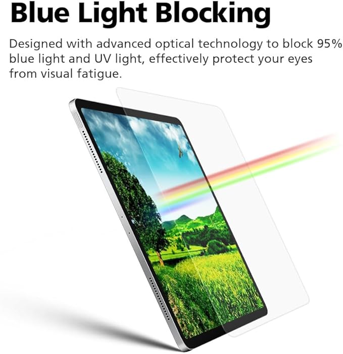 2-Pack Anti Glare Screen Protector with Blue Light Filter For iPad Pro 13 inch M4 2024, Anti-Glare Matte PET Film, Anti-Fingerprint, High Touch Sensitivity, Easy Installation