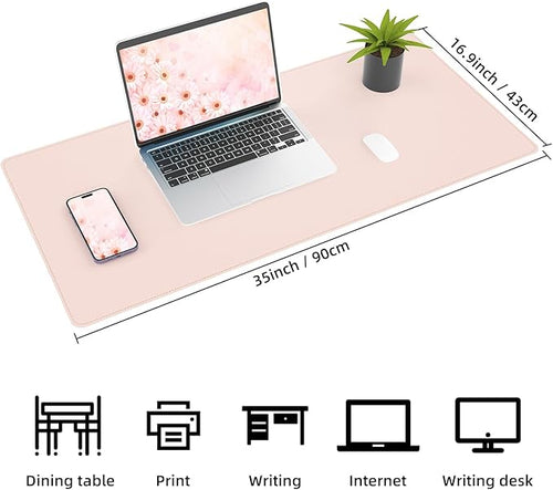 AFIING Cork Desk Mat, Rose Pink, 31.5" x 17", Desk Pad Protector