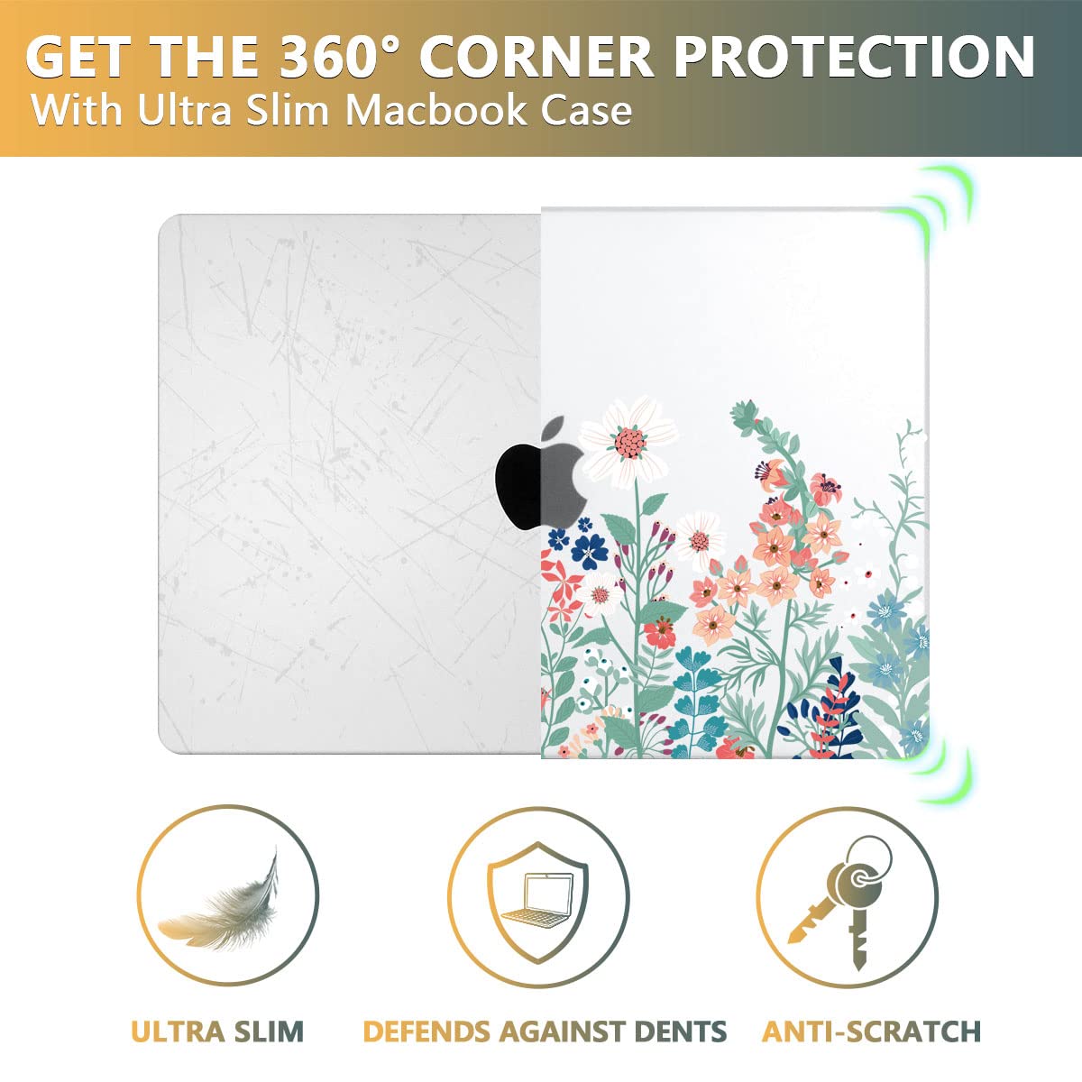 CISSOOK Matte Frosted Wildflower Hard Shell Case for MacBook Pro 14 Inch 2026-2021 Release M5 A3434 M4 A3112 A3185 A3401 M3 A2992 A2918 A2779 M2 A2442 M1, Plastic Cover for MacBook Pro 14