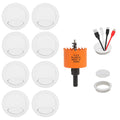 VIKITON Desk Grommet 2 inch with Hole Saw, 8PCS, White