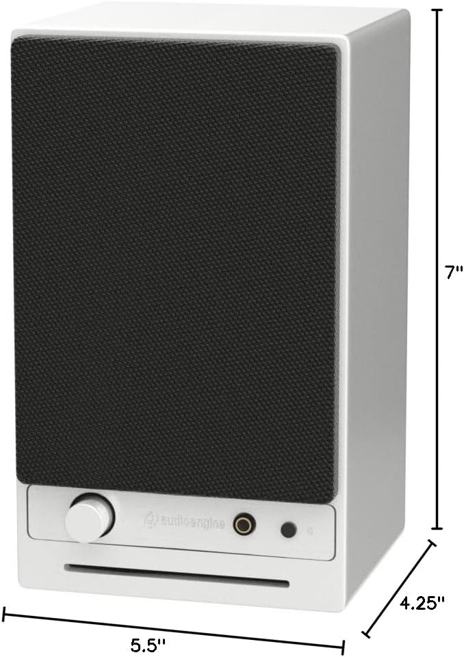 Audioengine A2-HD (HD3) Wireless Bluetooth PC and Computer Desktop Speakers with aptX HD - USB, RCA, Headphone Compatible