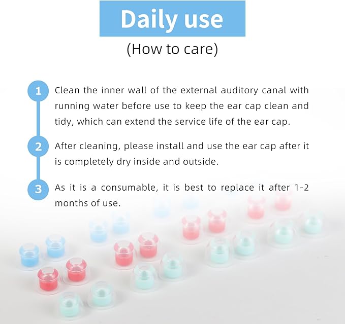OKCSC 2 Pieces Liquid Silicone Eartips, Breathable Silicon Eartips Set with Box,for Earbuds,Low-Profile Hearing Protection for Sleep,Study,Travel,Work,Office,Bowl Type(1 Pairs/L/Green/No Earphone)