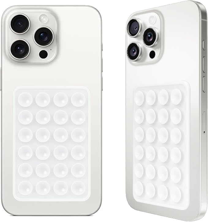 Giumel 2PCS Silicone Suction Phone Case Mount,Non Slip Suction Cup, Hands-Free Phone Accessories Holder for Selfies and Videos,Silicone Adhesive Stand Sticky for Cell Phone Rose red
